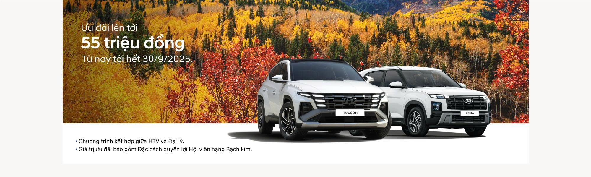 Creta & Tucson Ưu Đãi Lên Đến 55 Triệu Đồng